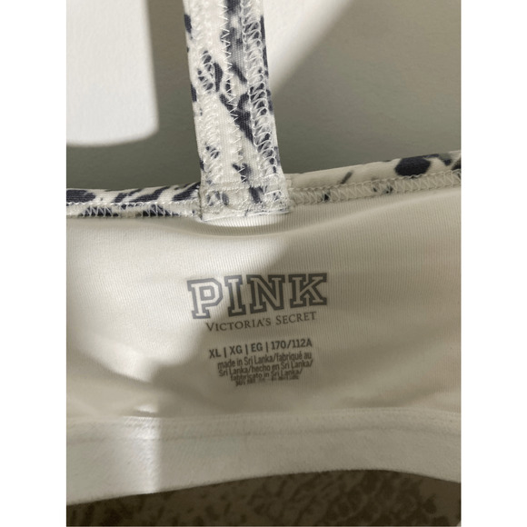 NWOT VS Pink Marble Snake Print Athleisure Workout Racerback Tank Top XL - Picture 5 of 7